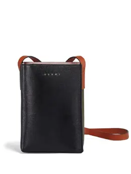 Marni logo-print crossbody shopping bag 18449733