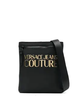 Versace logo-plaque detail messenger bag 19478743