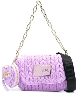 Versace faux-leather matelassé shoulder bag 19516388