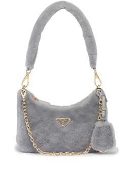 Prada Re-Edition shearling mini bag 19467487
