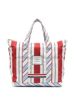 Thom Browne signature stripe-pattern tote bag 18588389