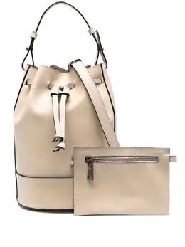 Officine Creative Saddle leather drawstring bucket bag 19250768
