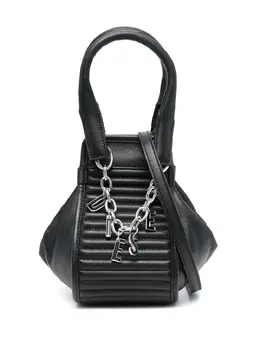 Diesel logo-charm detail tote bag 18718952