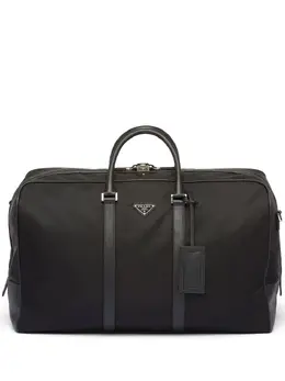Prada logo-patch duffle bag 19723131
