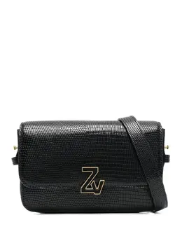 Zadig & Voltaire logo-plaque leather shoulder bag 19503842