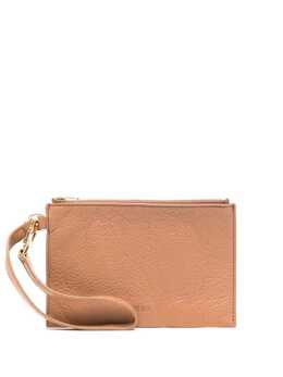 Yu Mei embossed-logo detail clutch bag 19015972