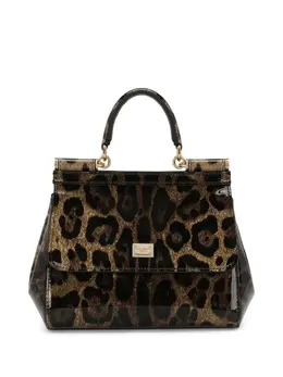 Dolce & Gabbana KIM DOLCE&GABBANA small Sicily leopard-print shoulder bag 19392145