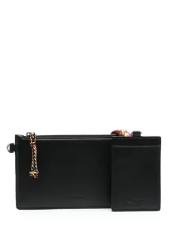 Lanvin logo-debossed leather clutch 19768911