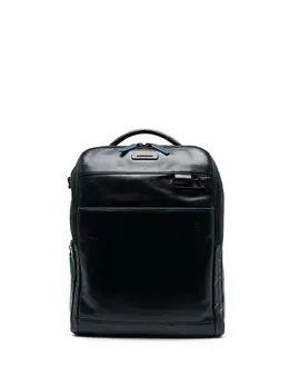 Piquadro logo-plaque leather backpack 19782072