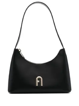 Furla logo-plaque leather shoulder bag 19723259