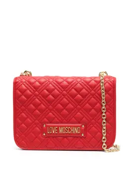 Love Moschino logo-plaque quilted shoulder bag 19822995