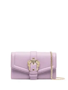 Versace logo-buckle leather crossbody bag 19911115