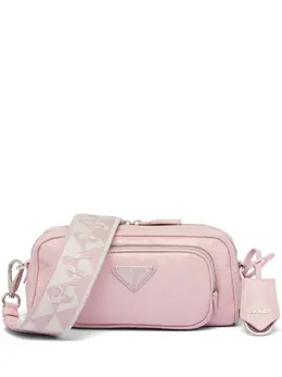 Prada logo-plaque shoulder bag 19921836