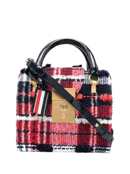Thom Browne mini Mrs. Thom Madras tweed tote bag 18836091