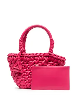Alanui interwoven-design small leather tote bag 19352506