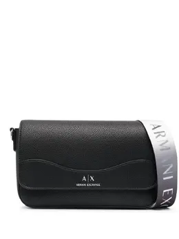Armani Exchange logo-print leather crossbody bag 19843781