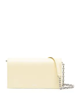 Jil Sander engraved-logo leather crossbody bag 19645206