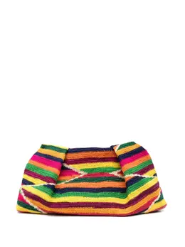 Sensi Studio stripe-pattern knitted clutch bag 20073998