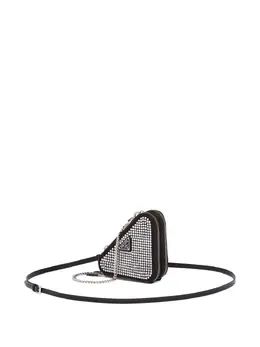Prada mini Triangle crystal-embellished crossbody bag 19468568