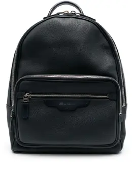 Santoni grained-texture leather backpack 20053126
