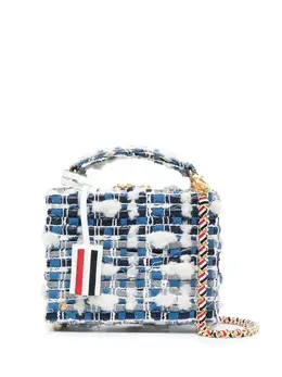 Thom Browne mini denim pouf tweed bag 18836093