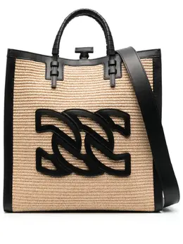 Casadei logo-detail leather tote bag 19646994