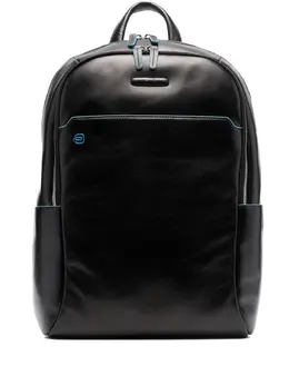 Piquadro leather logo-patch backpack 19132432