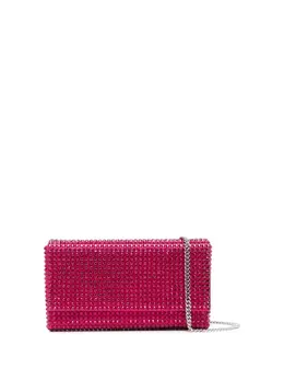 Amina Muaddi Paloma crystal-embellished clutch bag 19589273