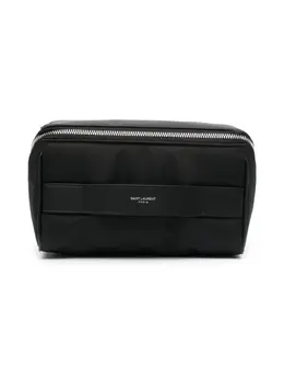 Saint Laurent logo-lettering wash bag 19317489