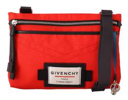 Givenchy Red Polyamide Downtown Flat Crossbody Bag 3615208297472