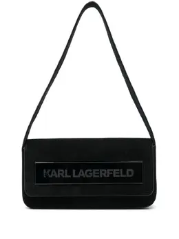 Karl Lagerfeld Essential K suede shoulder bag 19618353