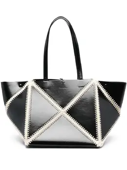 Nanushka whipstitch-trim detail tote bag 18895380