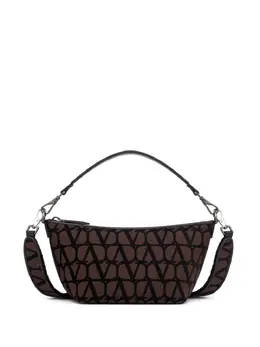 Valentino Garavani Toile Iconographe leather-trim shoulder bag 19950244