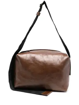 Uma Wang embossed-logo detail shoulder bag 19044345
