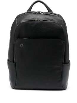 Piquadro logo-detail leather backpack 20160216