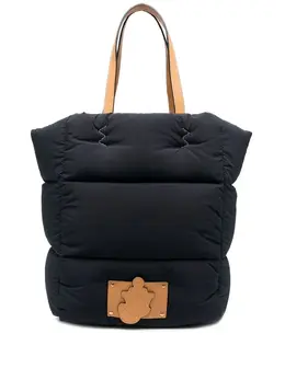 Moncler logo-patch padded tote bag 19061312