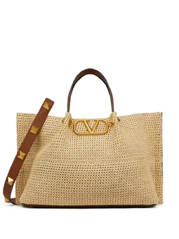Valentino Garavani medium Summer straw tote bag 17782635