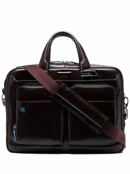 Piquadro contrast-stitching work bag 17729251