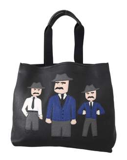 Dolce & Gabbana Black Leather Travel Shopping Gym #DGFAMILY Tote Bag va8601