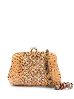 Serpui Blair woven-wicker clutch bag 18760594