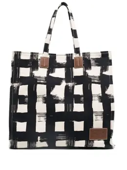 Bally painted check pattern tote 16461370