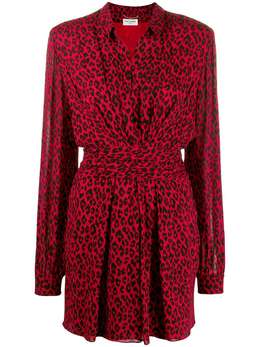 Saint Laurent leopard print dress 13812751