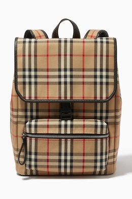 Burberry Check Print Backpack in Cotton 215366259_179