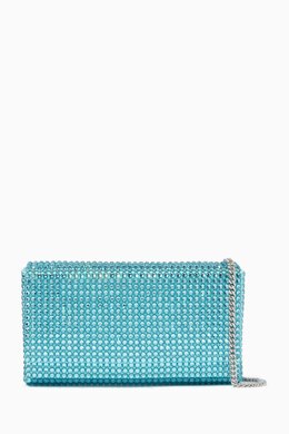 Amina Muaddi Super Mini Paloma Crystal Clutch Bag in Satin 215482685_186