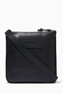 Emporio Armani EA Flat Crossbody Bag in Tumbled Leather 214870089_245