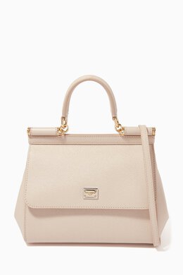 Dolce & Gabbana Medium Sicily Top Handle Bag in Dauphine Leather 215463368_5925