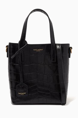 Saint Laurent Paris Mini Toy Shopping Bag in Croc-embossed Leather 215473084_13