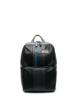 Piquadro leather embroidered-logo backpack 18985165