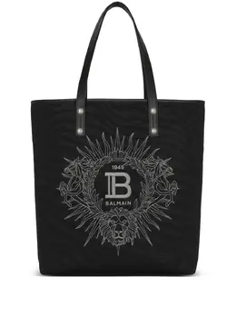 Balmain Varsity embroidered-logo tote bag 20112797