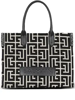 Balmain monogram-jacquard medium shopper bag 20113069